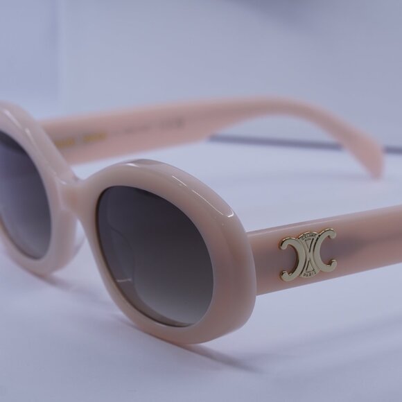 Celine CL40194U 74B Oval Sunglasses – Shiny Pink/Grey Gradient - Picture 4 of 13